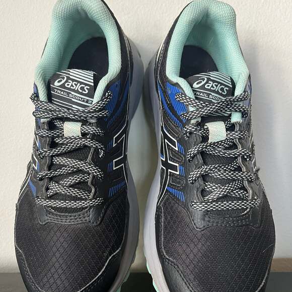 ASICS Womens Size 6 Running Shoes Black Soothing Sea Mint Trail Scout 2 - Picture 9 of 9